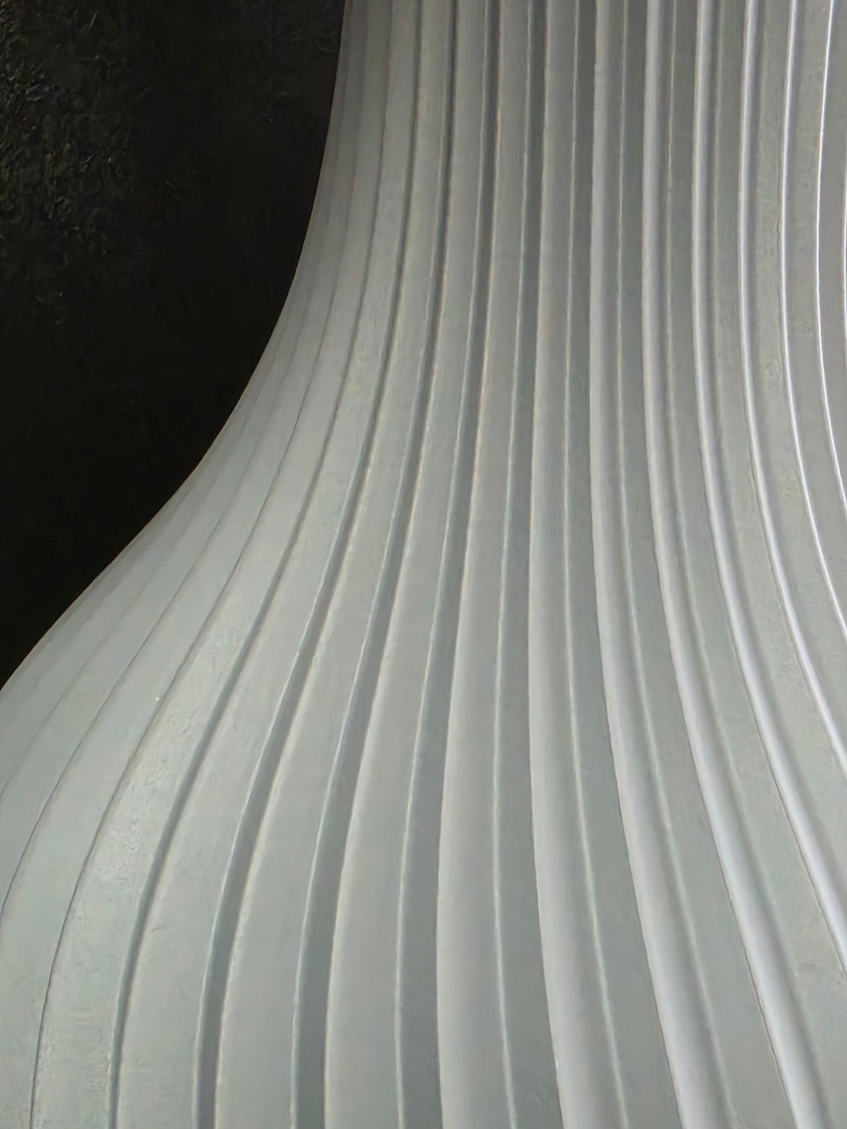 Matte Gray Sculptural Vase — 8" Modern Decorative Vase
