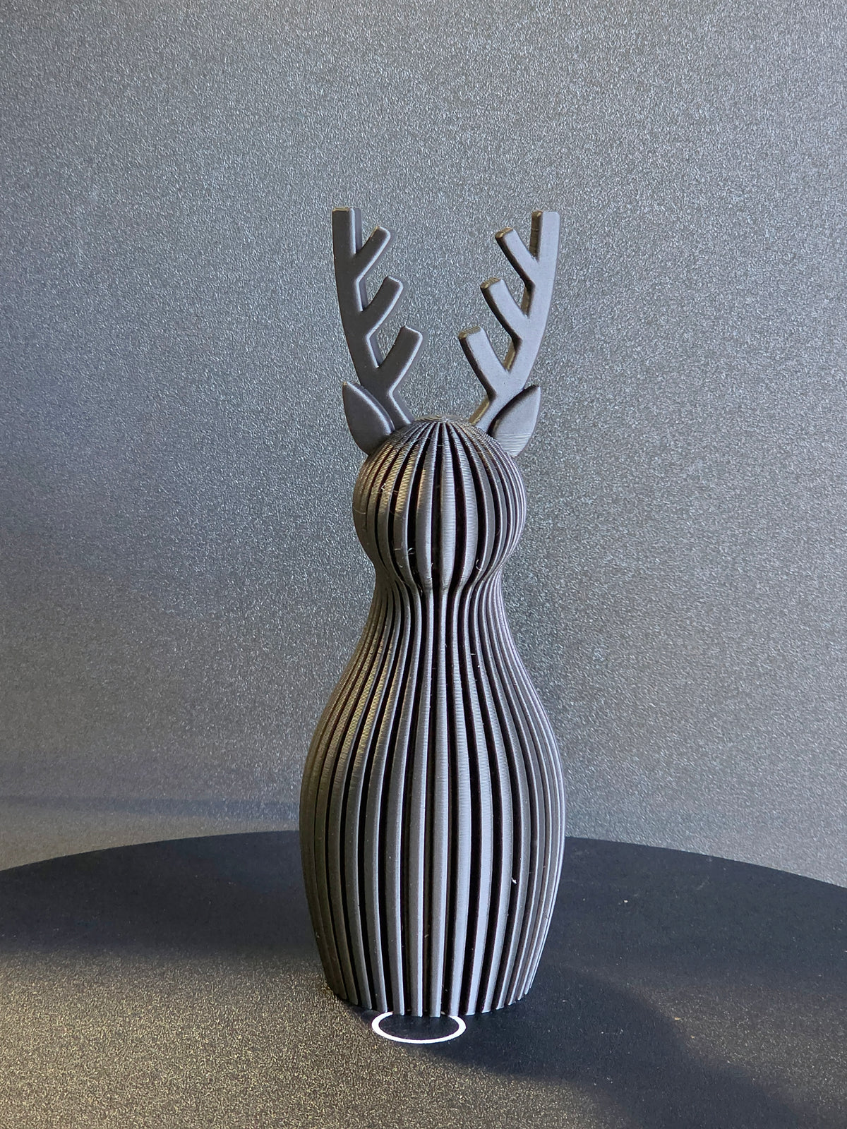 Japandi Ribbed Reindeer — 7" Holiday Decorative Accent