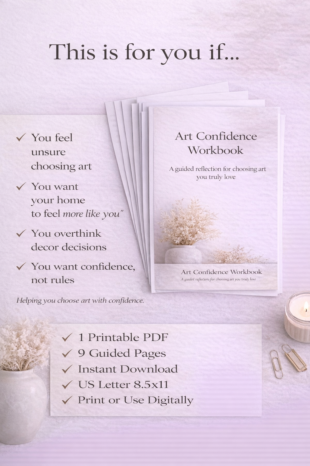 Art Confidence Workbook – A Guided Printable to Discover Your Personal Art Style