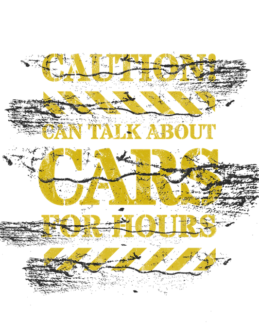 Can Talk About Cars For Hours- Short Sleeve Tee Framed Greetings