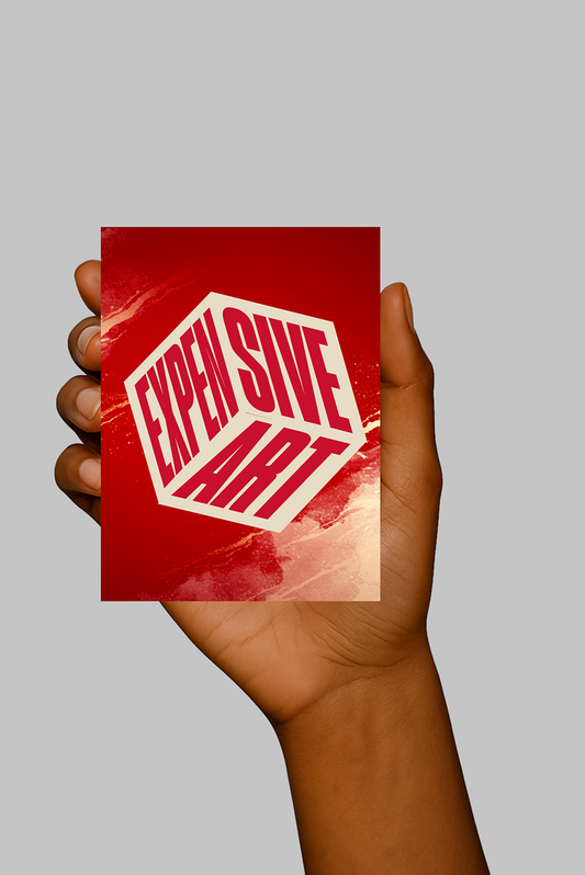 Expensive Art - Bold Statement Art Crimson & Cream Edition