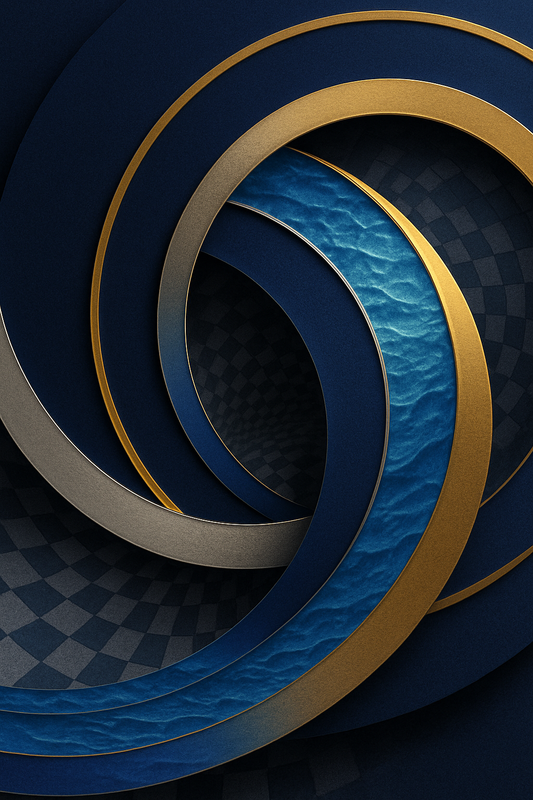 Arte de parede em harmonia vermelha e dourada