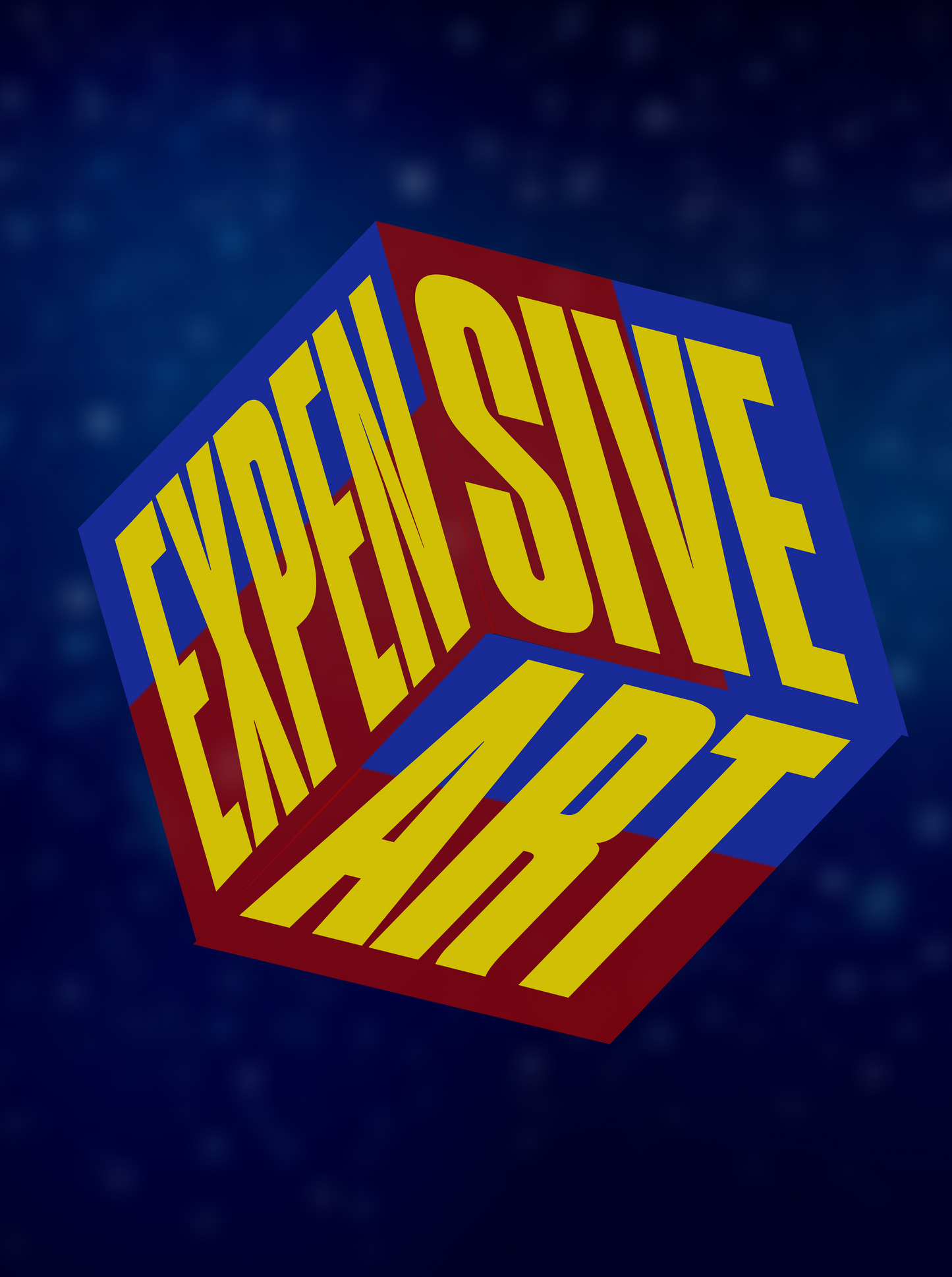 Framed Greetings Expensive Art - Bold Statement Poster Wall Art (Blue Edition)