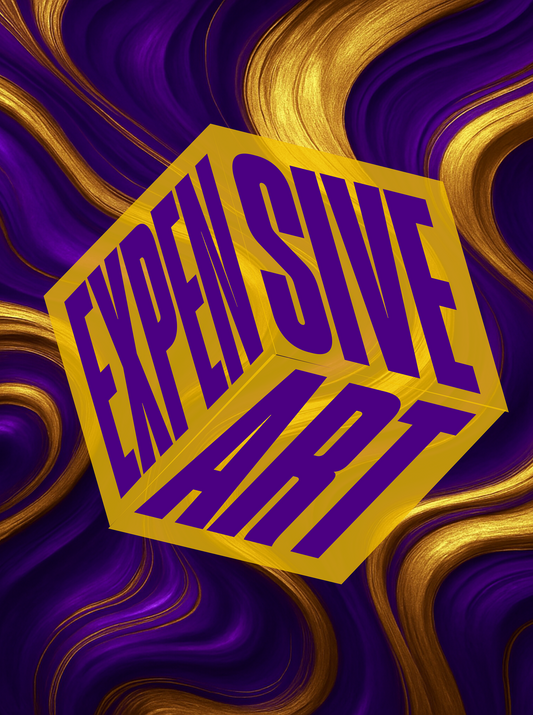 Expensive Art - Bold Statement Art Purple & Gold Edition