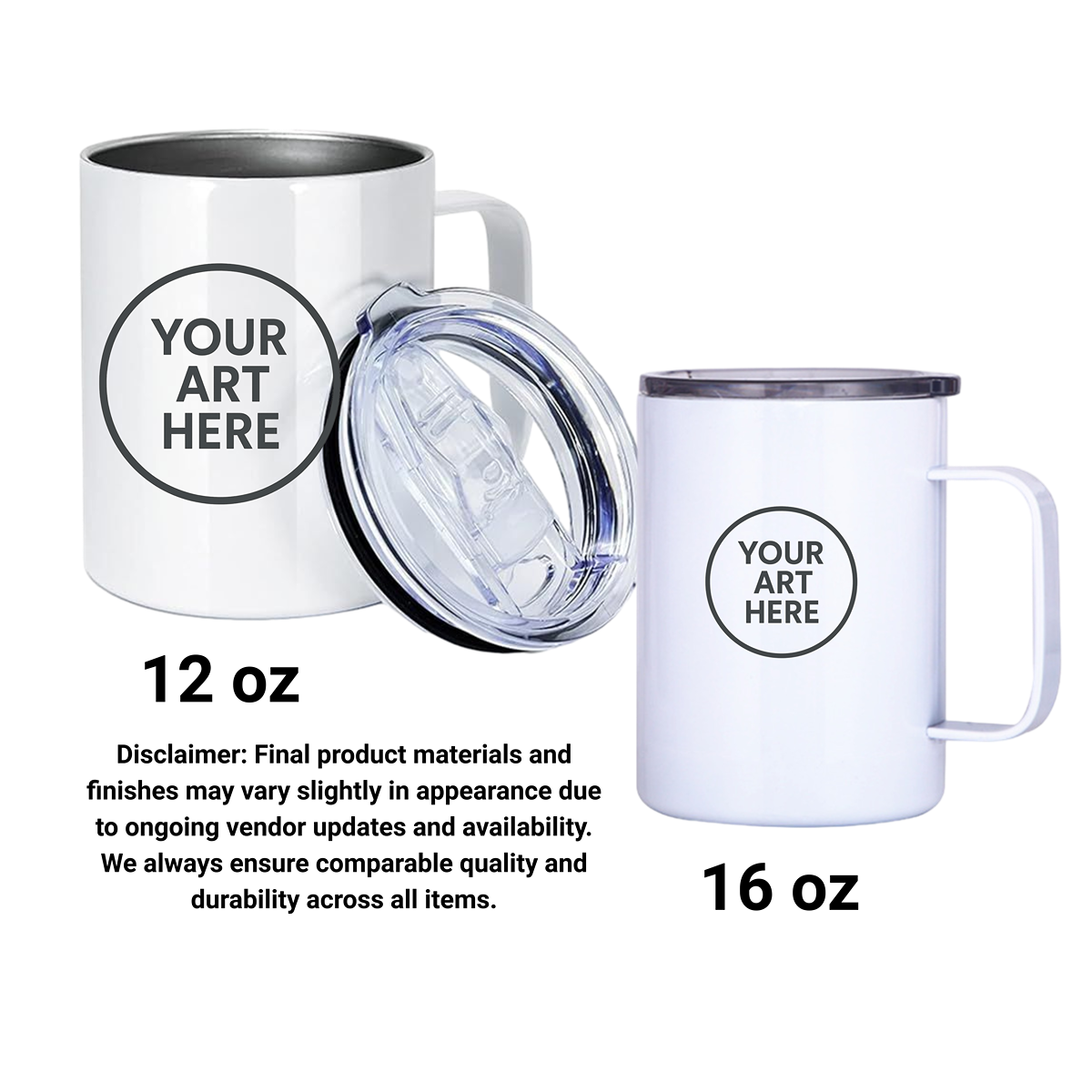 Vasos delgados personalizados