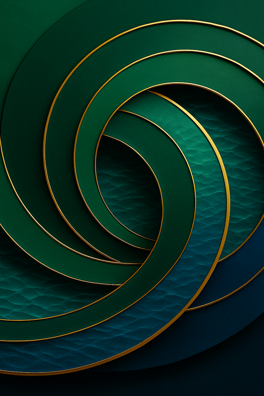 Arte de parede em harmonia vermelha e dourada