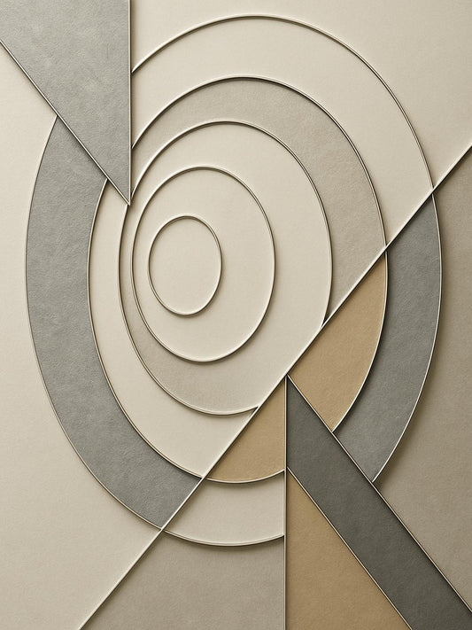 Arte de parede em harmonia vermelha e dourada