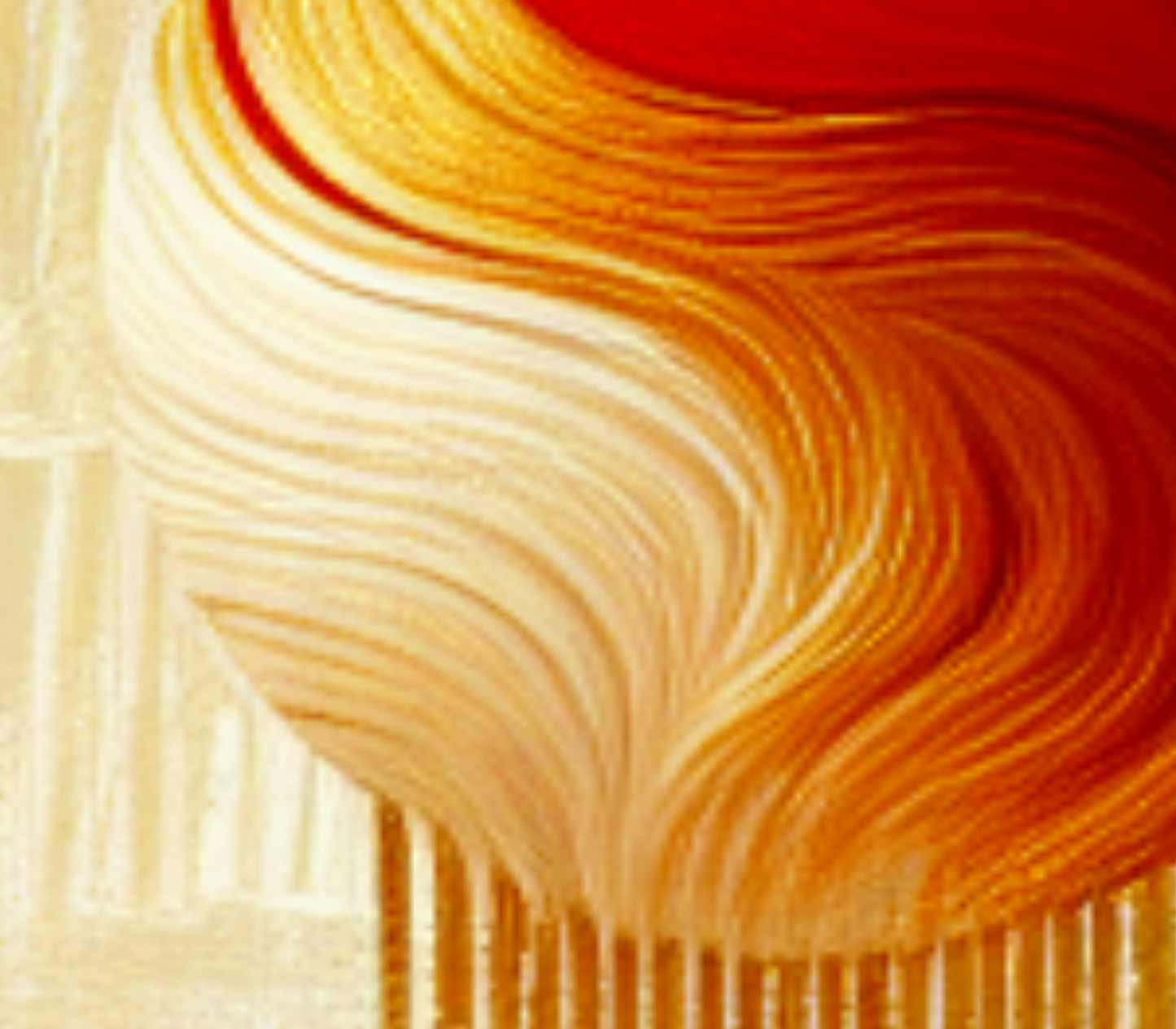 Arte de parede em harmonia vermelha e dourada