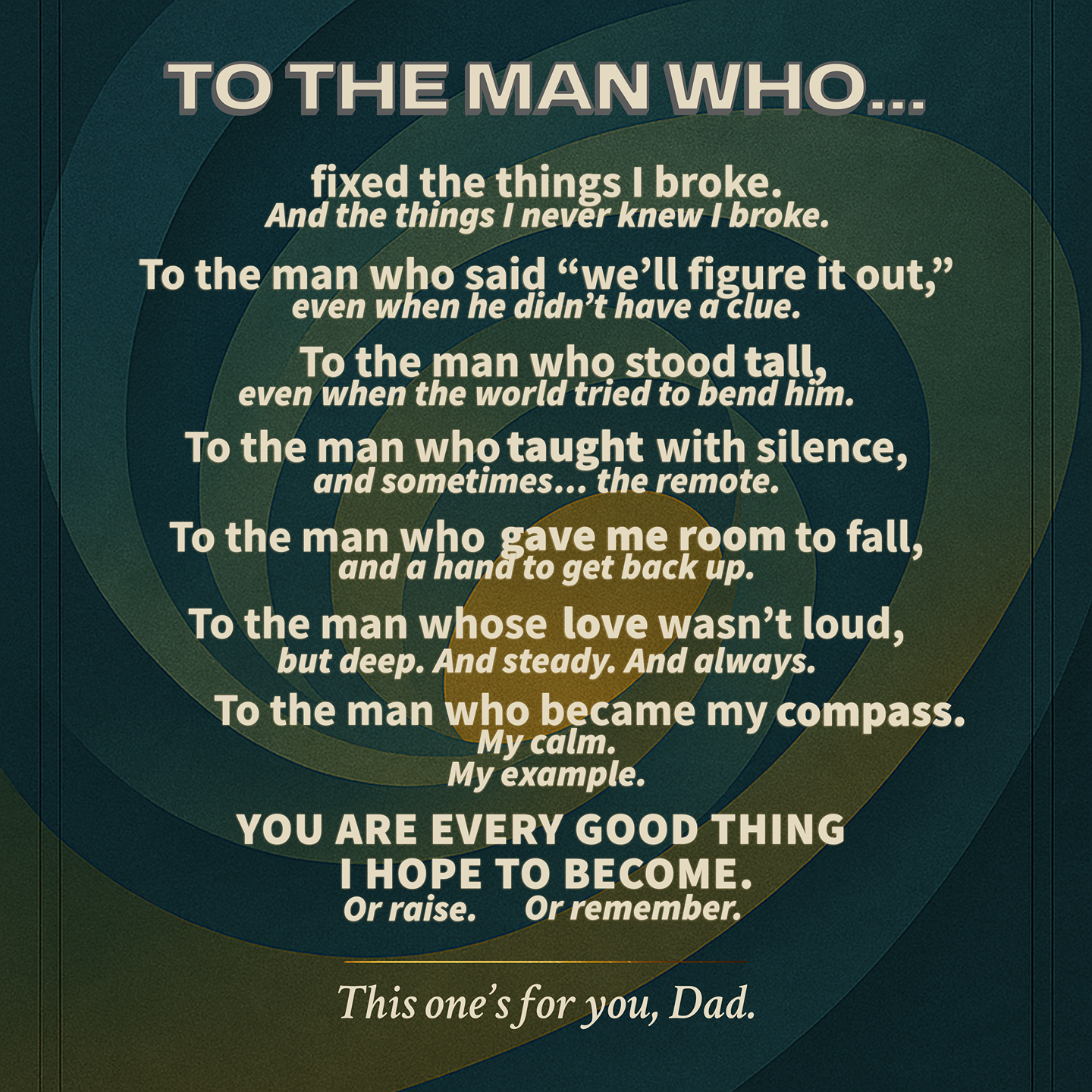 The Man Who… Tribute Print