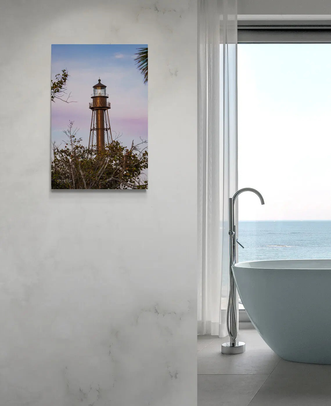 Sanibel Island Lighthouse Wall Art Decor - Framed Greetings