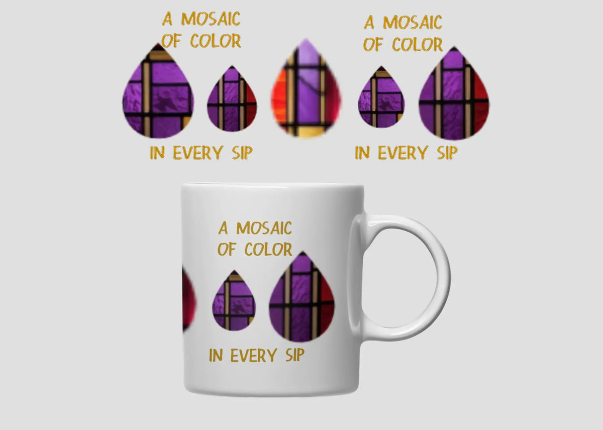 Mugs Mosaics of Color Framed Greetings