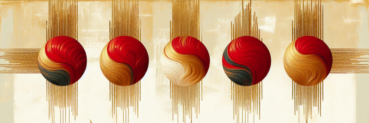 Red and Gold Harmony Wall Art Framed Greetings