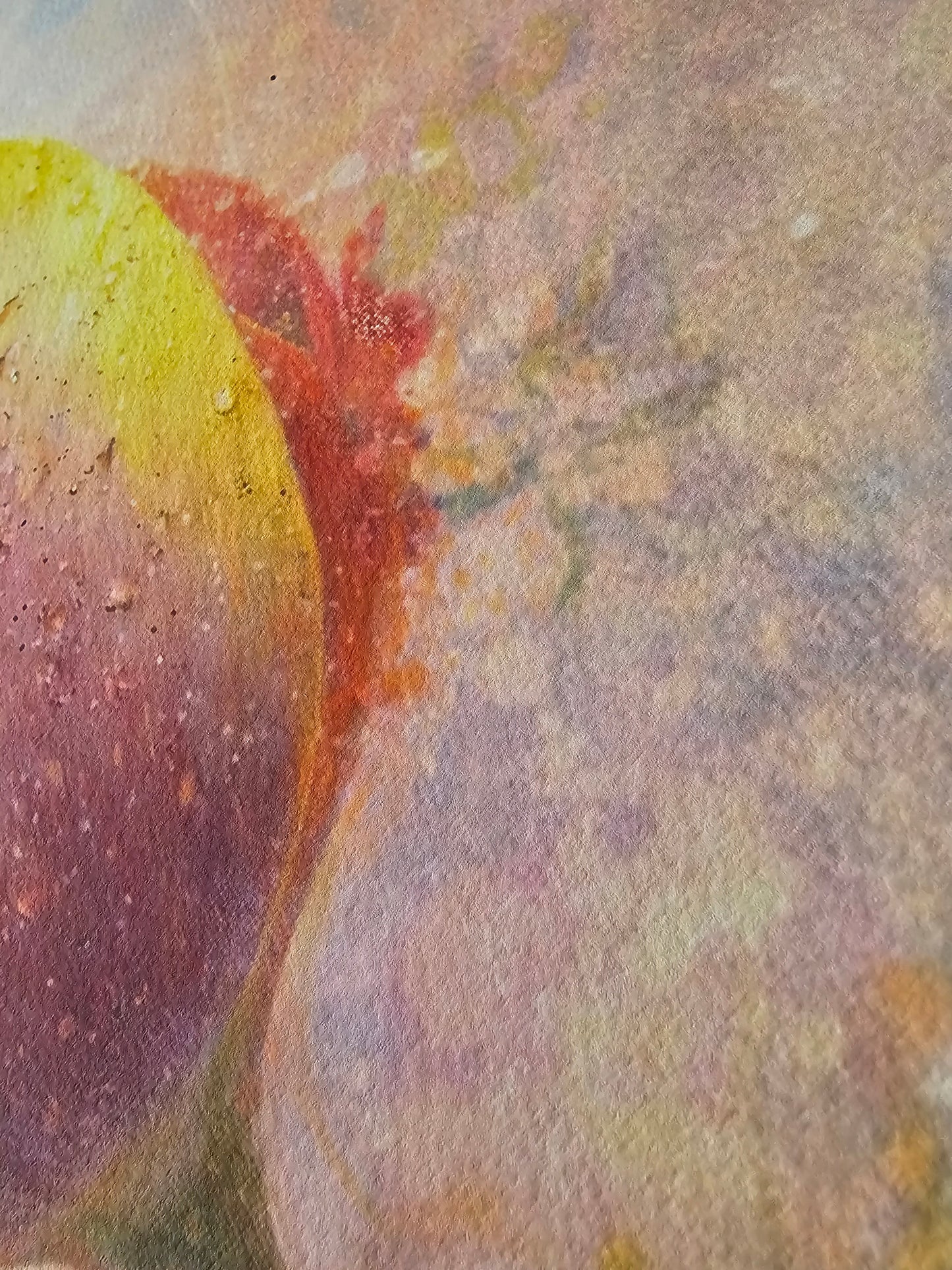 Abstract art with a gradient of colors on a textured surface