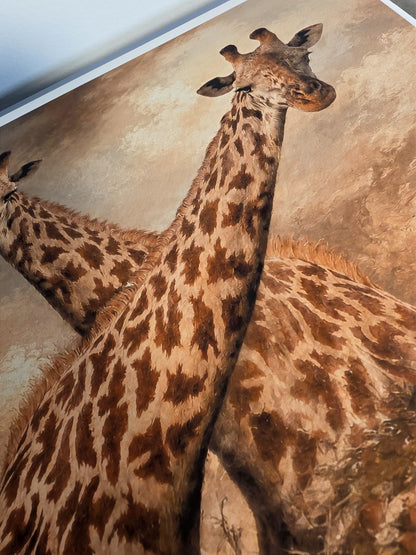 Intertwined Stillness – Mixed Media Wildlife Art Print