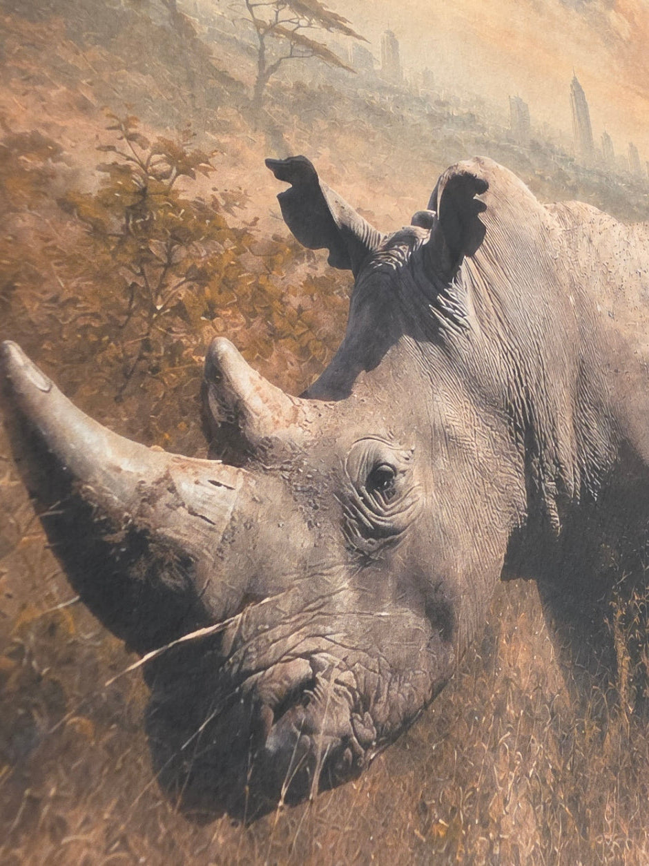Close-up of an elephant's head with a natural background