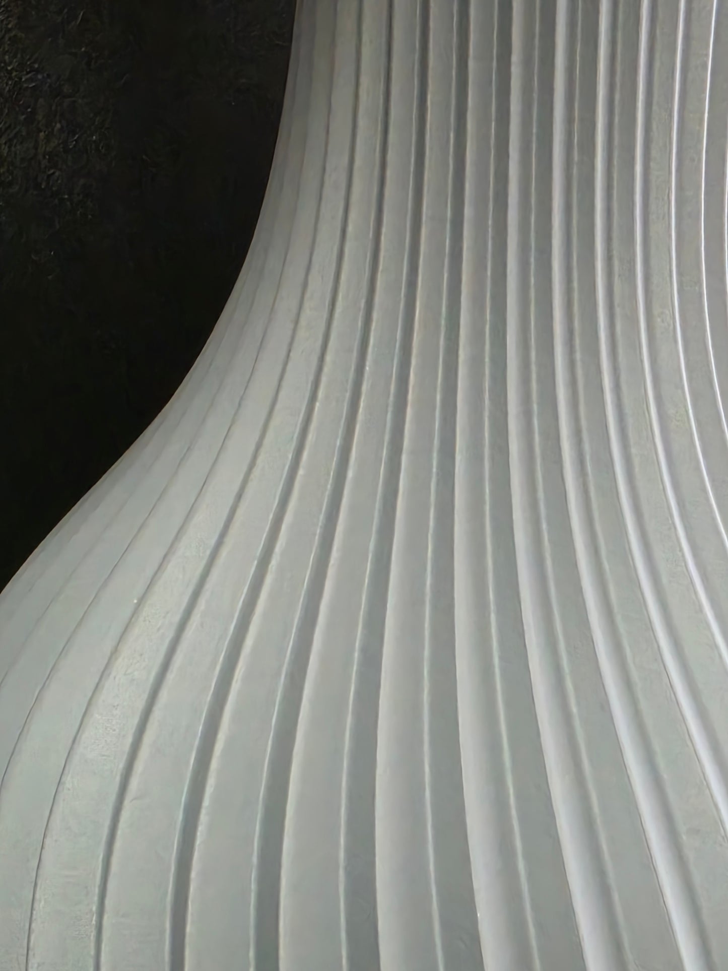 Matte Gray Sculptural Vase — 8" Modern Decorative Vase