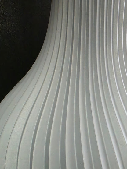 Matte Gray Sculptural Vase — 8" Modern Decorative Vase