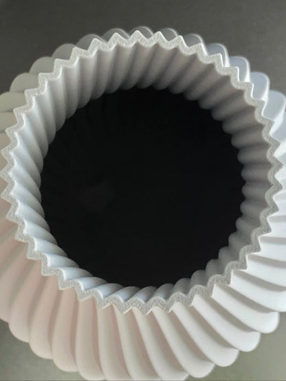 Matte Gray Sculptural Vase — 8" Modern Decorative Vase