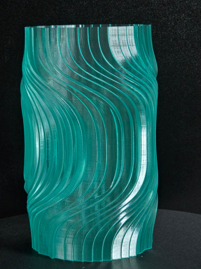 Teal Radiance — Translucent Sculptural Ambient Lamp