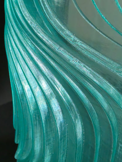 Teal Radiance — Translucent Sculptural Ambient Lamp