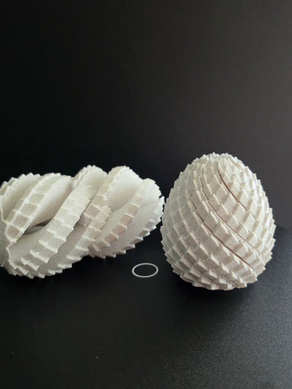 Large Dragon Scale Twist Egg — Marble Edition