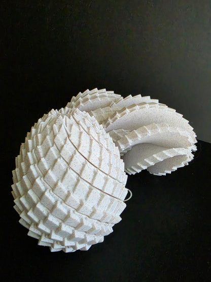 Large Dragon Scale Twist Egg — Marble Edition