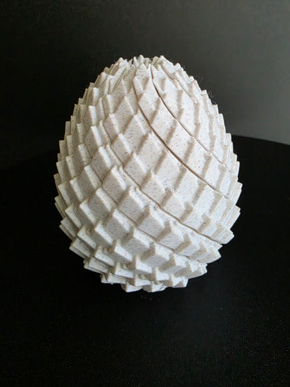 Large Dragon Scale Twist Egg — Marble Edition