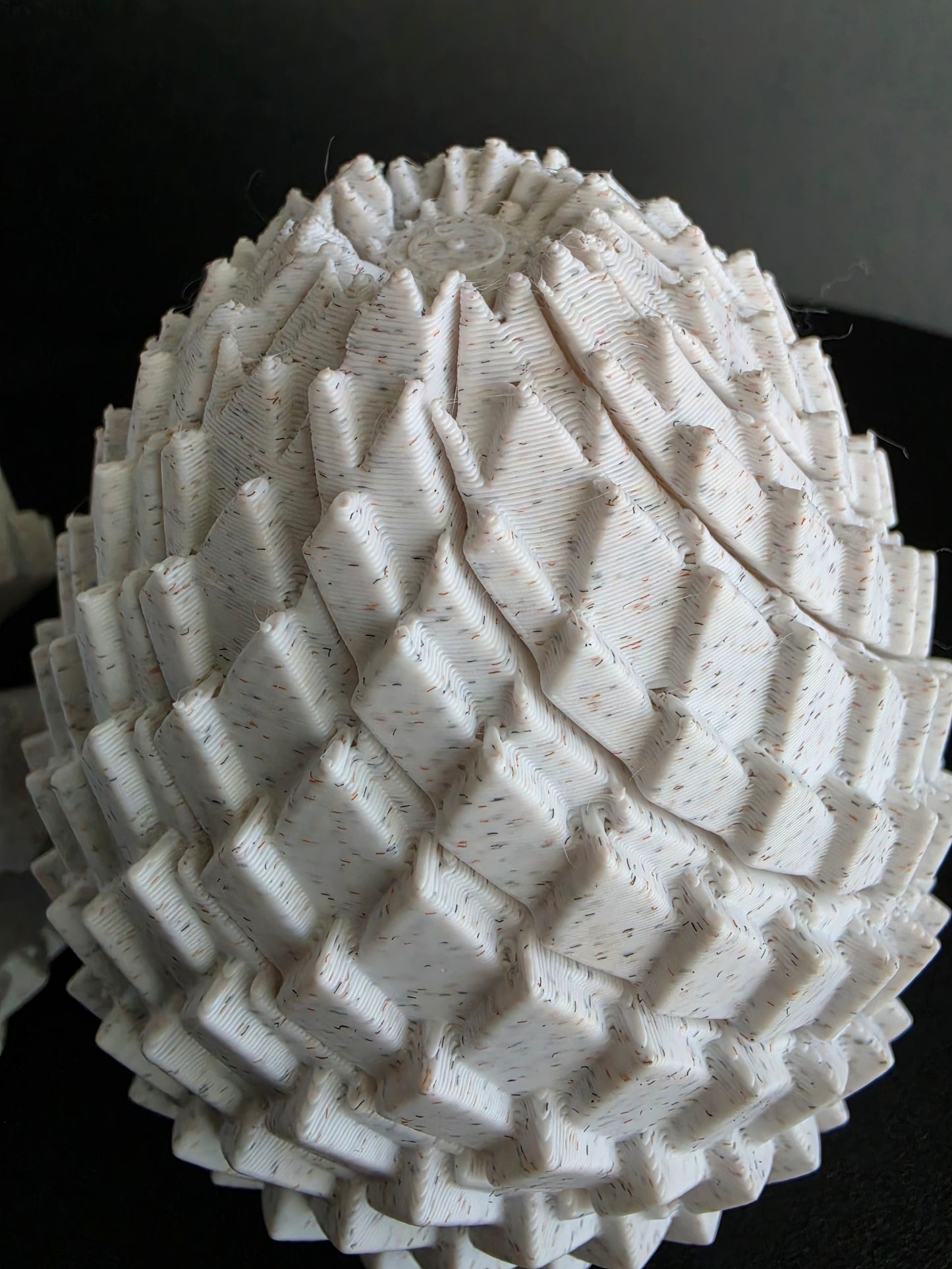 Large Dragon Scale Twist Egg — Marble Edition