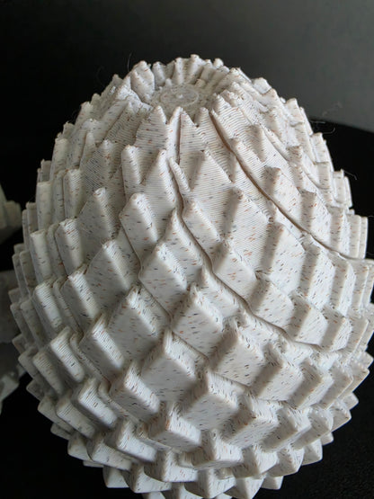 Large Dragon Scale Twist Egg — Marble Edition
