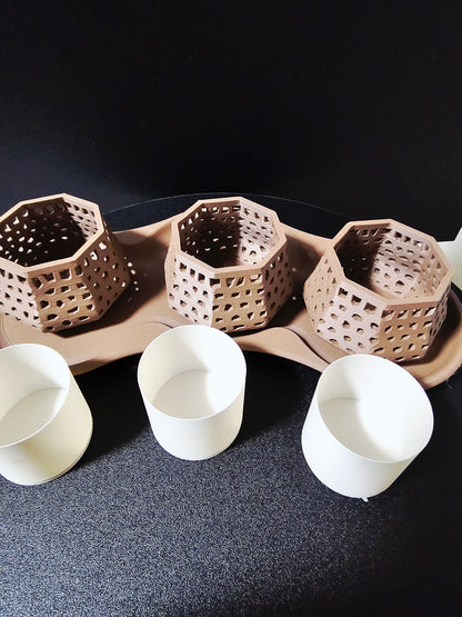 Lattice Glow LED Tealight Set