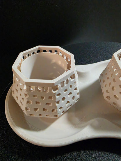 Lattice Glow LED Tealight Set