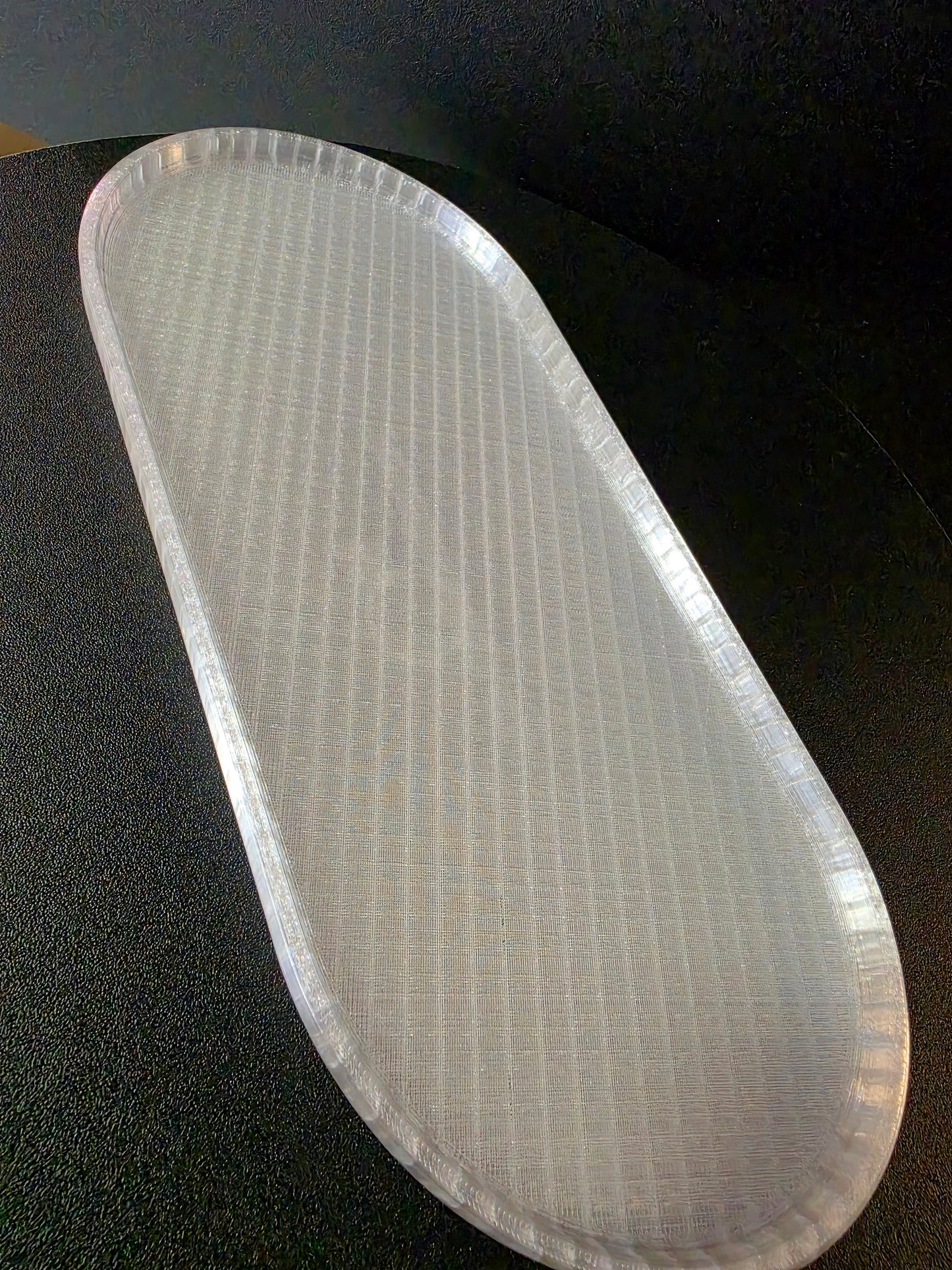 Sculptural Oval Display Tray