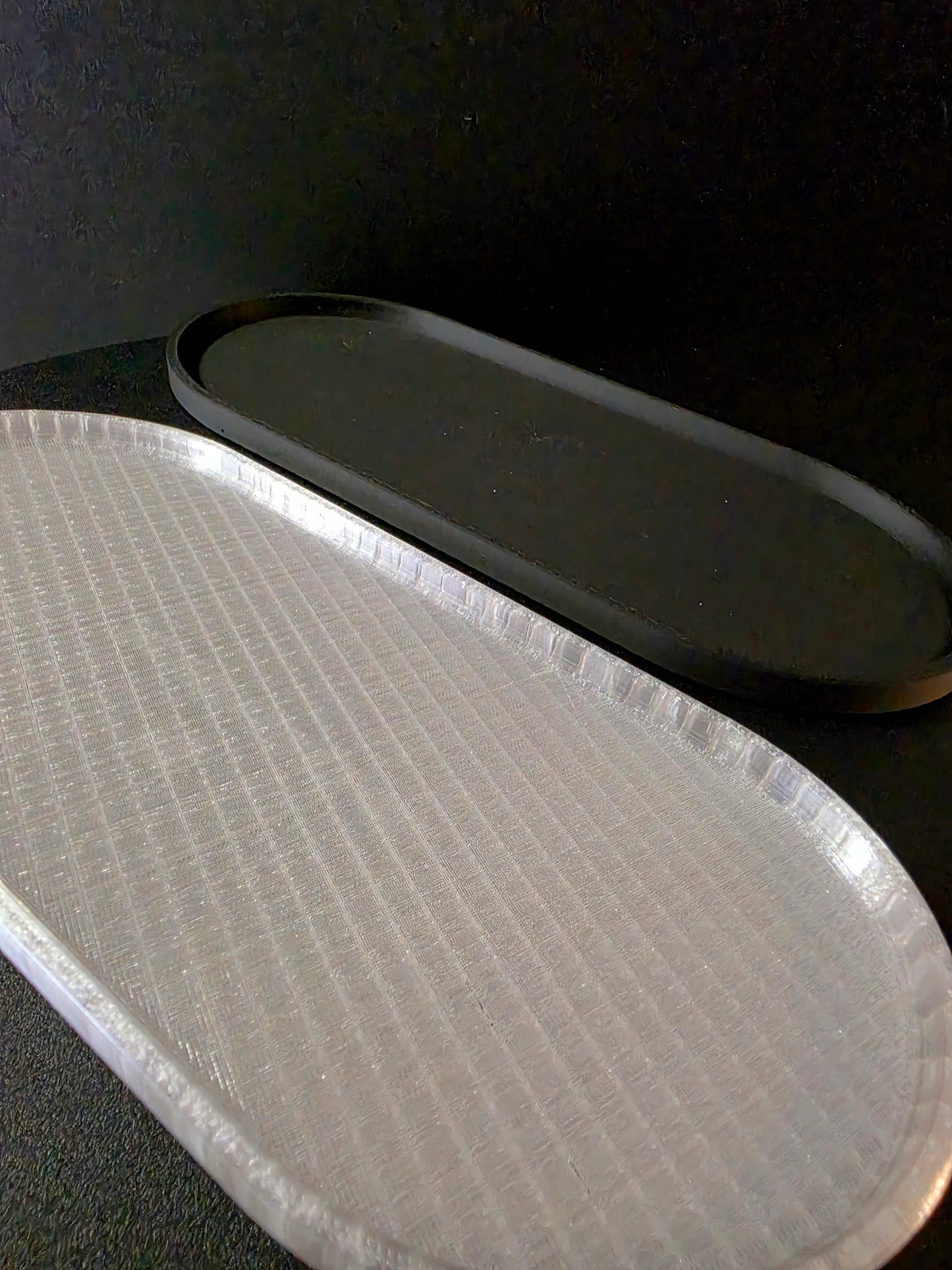 Sculptural Oval Display Tray