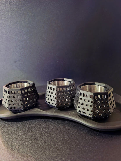 Lattice Glow LED Tealight Set