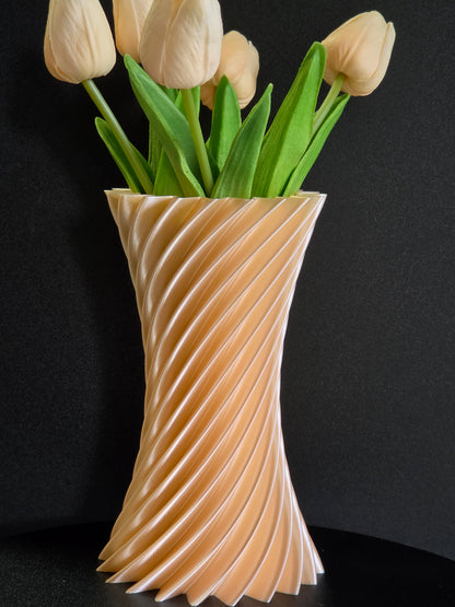 Helix Twist Vase — 7" Modern Decorative Vase