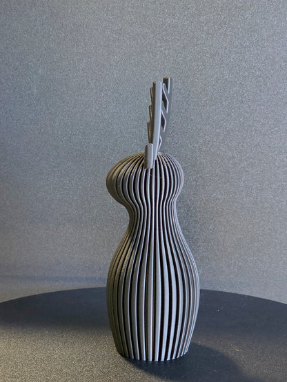 Japandi Ribbed Reindeer — 7" Holiday Decorative Accent