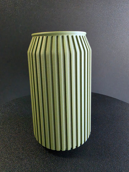 Ribbed Straw Organizer — Japandi-Inspired Soda Can Style Holder