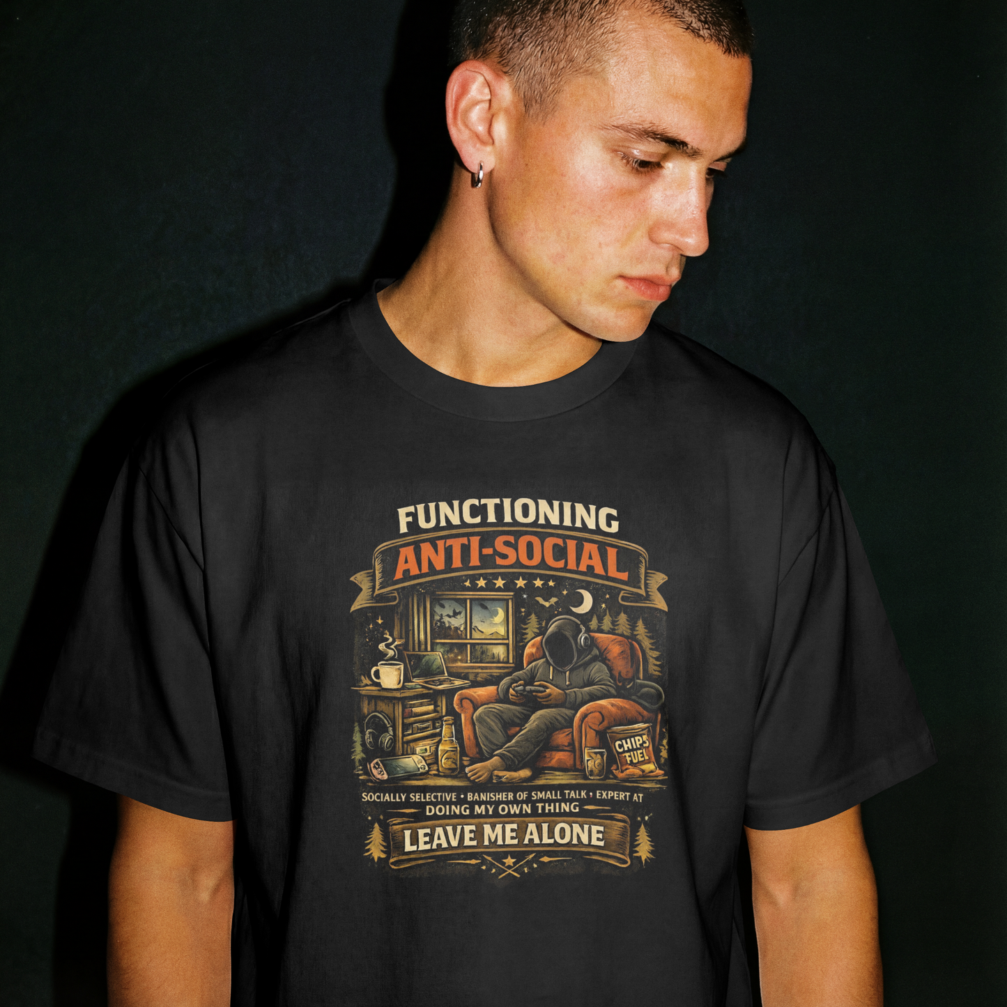 Functioning Anti-Social – Tri-Blend T-Shirt