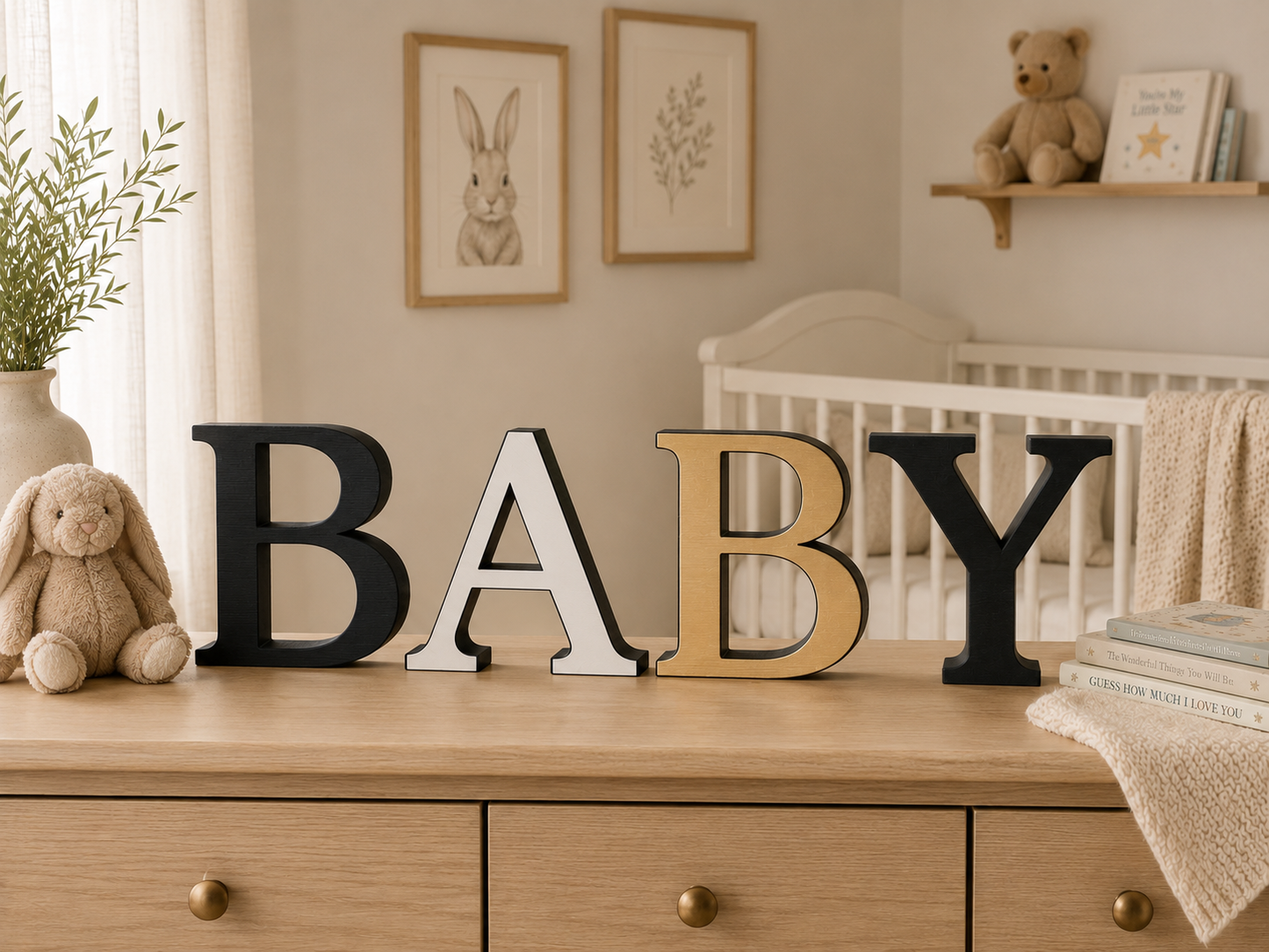 Large Freestanding Serif Letter — 9-Inch Decorative Accent