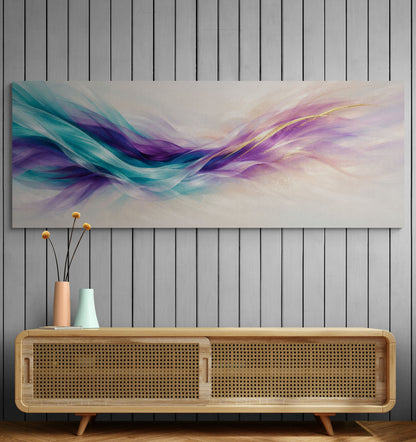 Arte de pared en armonía roja y dorada