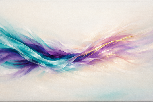 Arte de pared en armonía roja y dorada