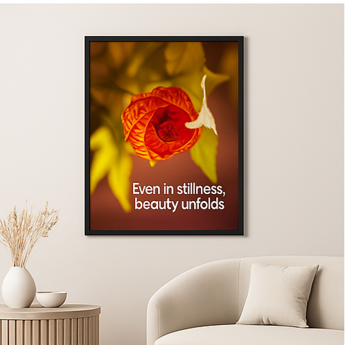 Even in Stillness – Original Photography Art Print | Chinese Lantern Flower