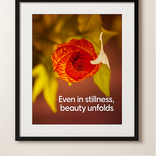 Even in Stillness – Original Photography Art Print | Chinese Lantern Flower
