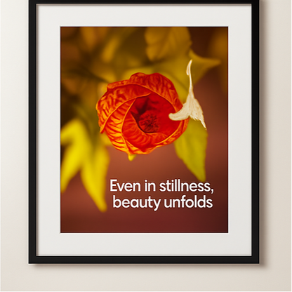 Even in Stillness – Original Photography Art Print | Chinese Lantern Flower