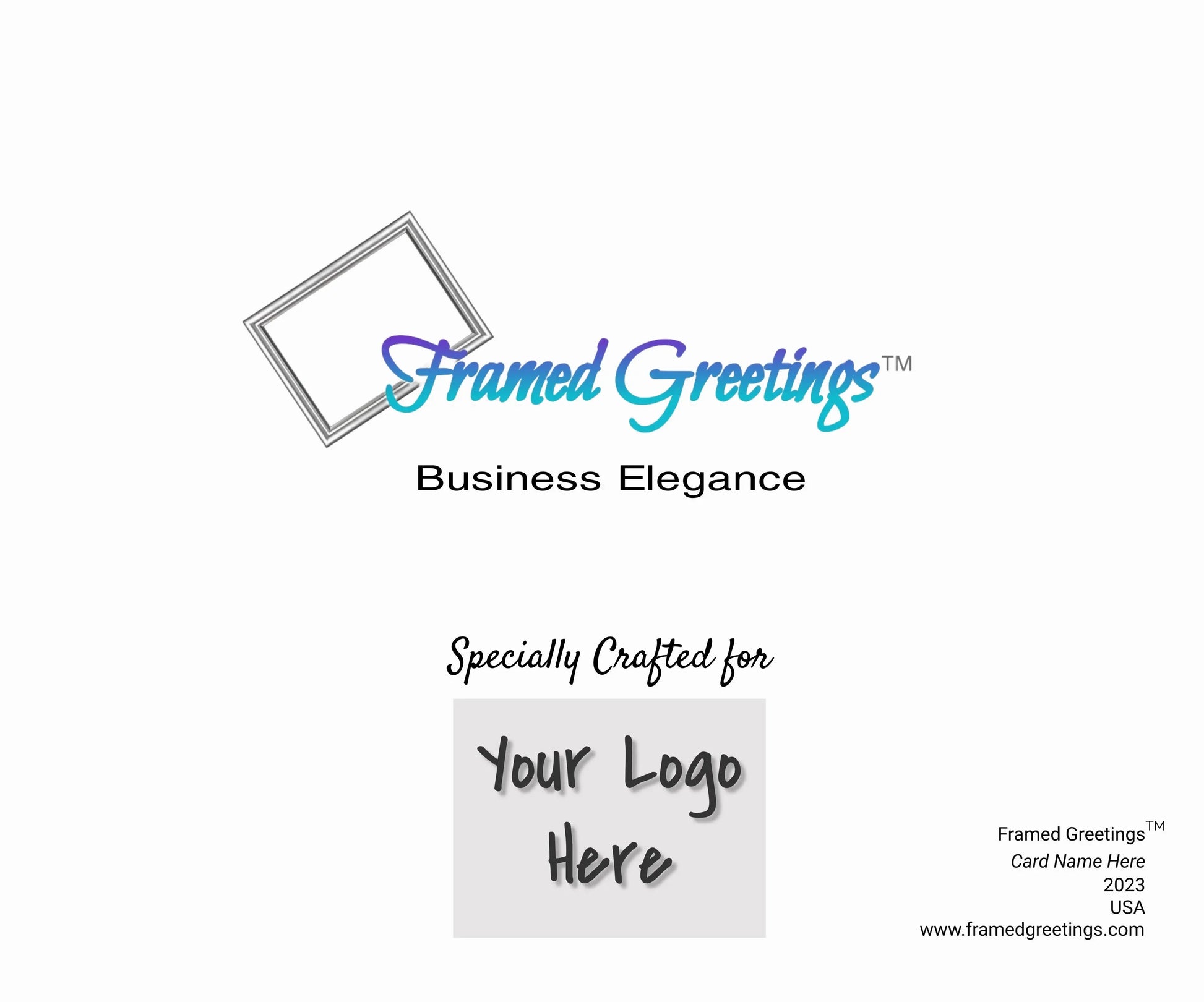 Custom Note Cards - Glossy Framed Greetings