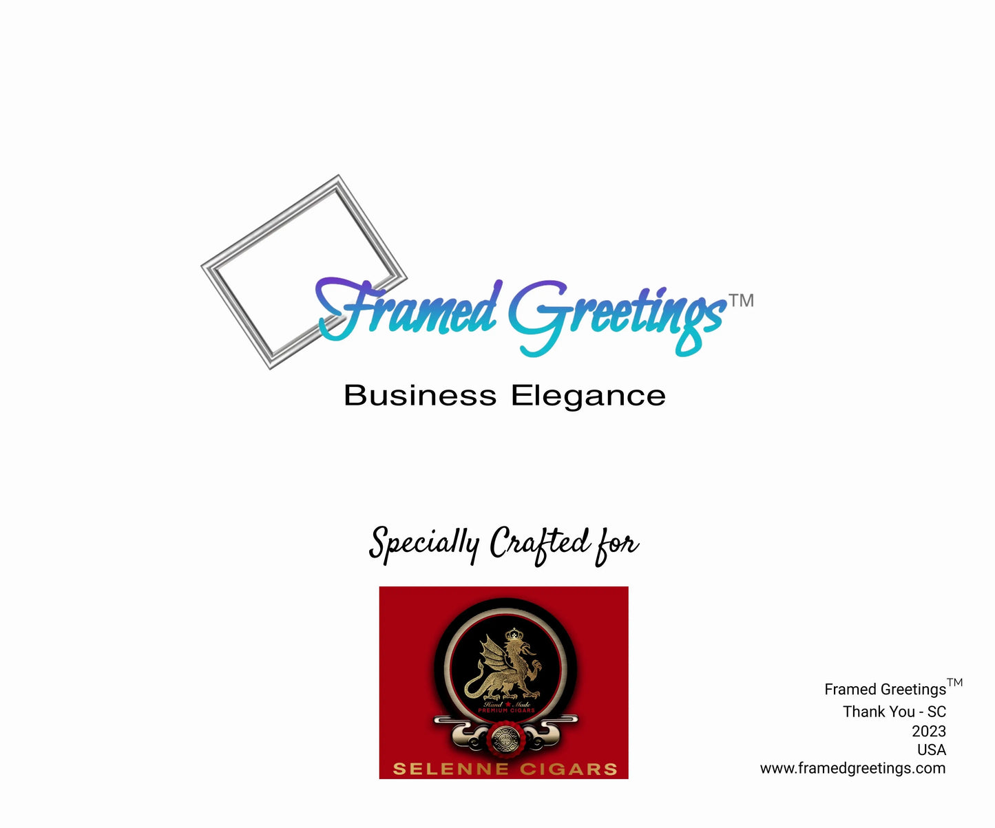 Custom Note Cards - Glossy Framed Greetings