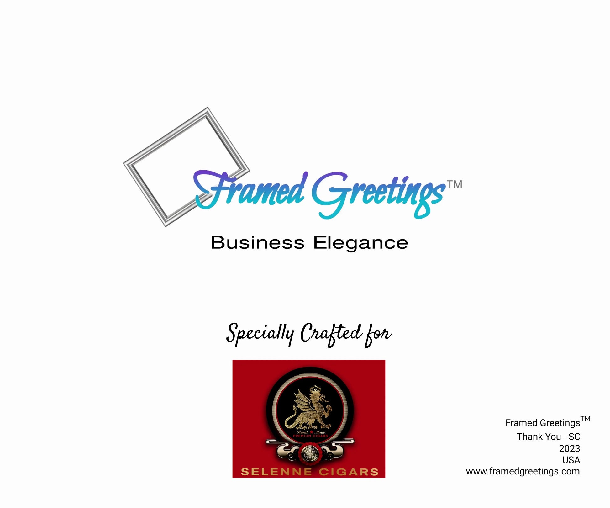 Custom Note Cards - Glossy Framed Greetings