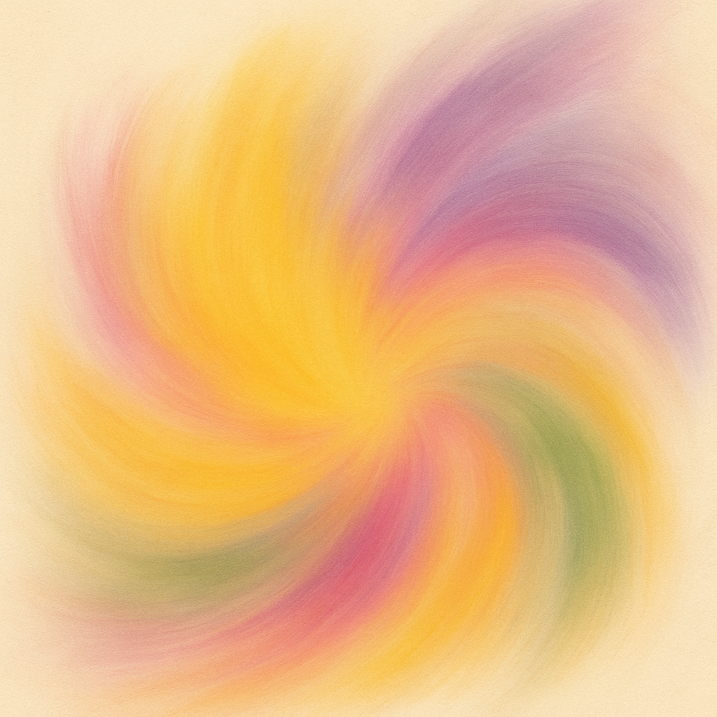 Multicolored swirl pattern on a light background