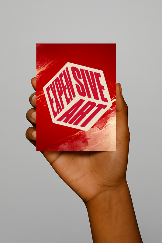 Expensive Art - Bold Statement Art Crimson & Cream Edition