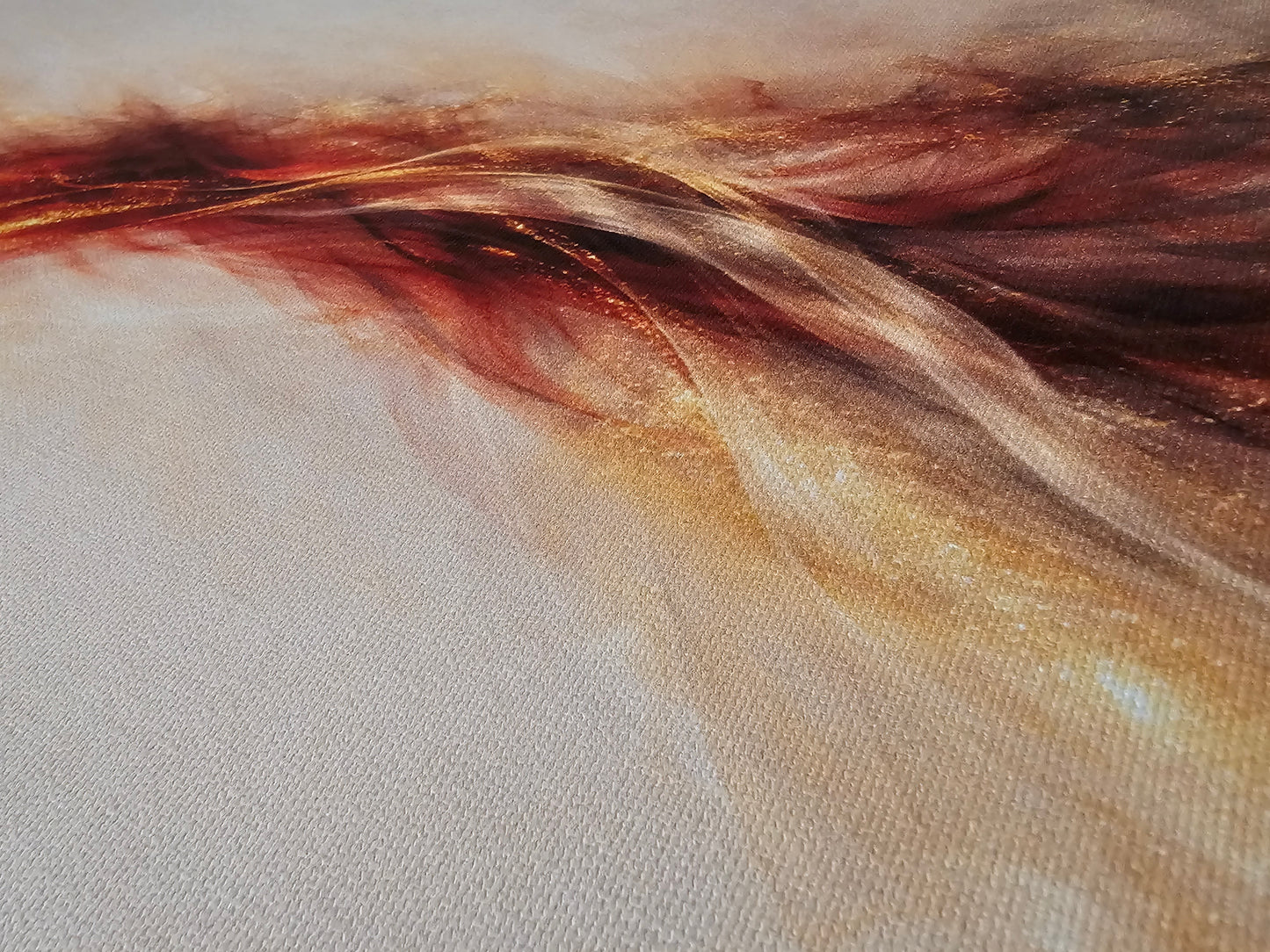 Close-up of fabric with brown and beige colors